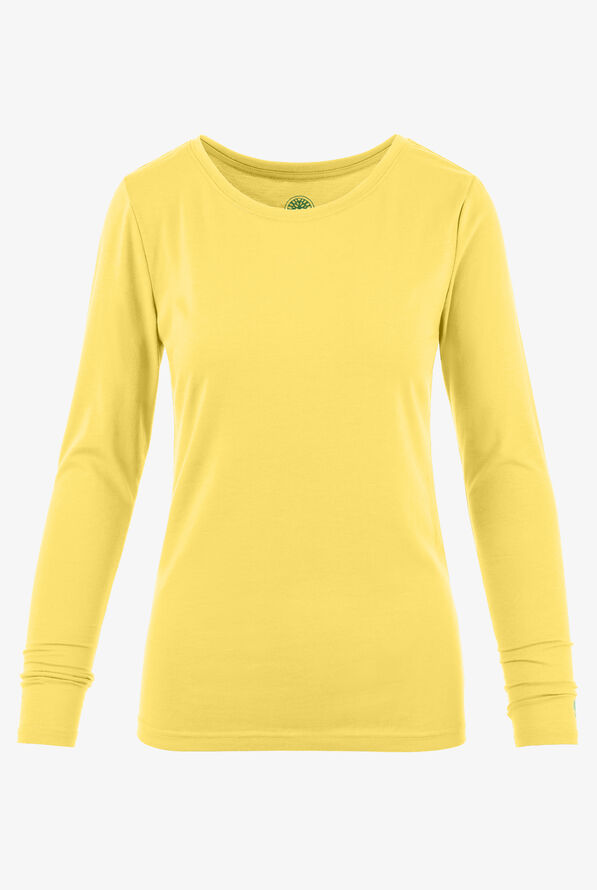 Camiseta m&eacute;dica Healing Hands Purple Label Melissa con mangas largas para mujer - Canary - 1