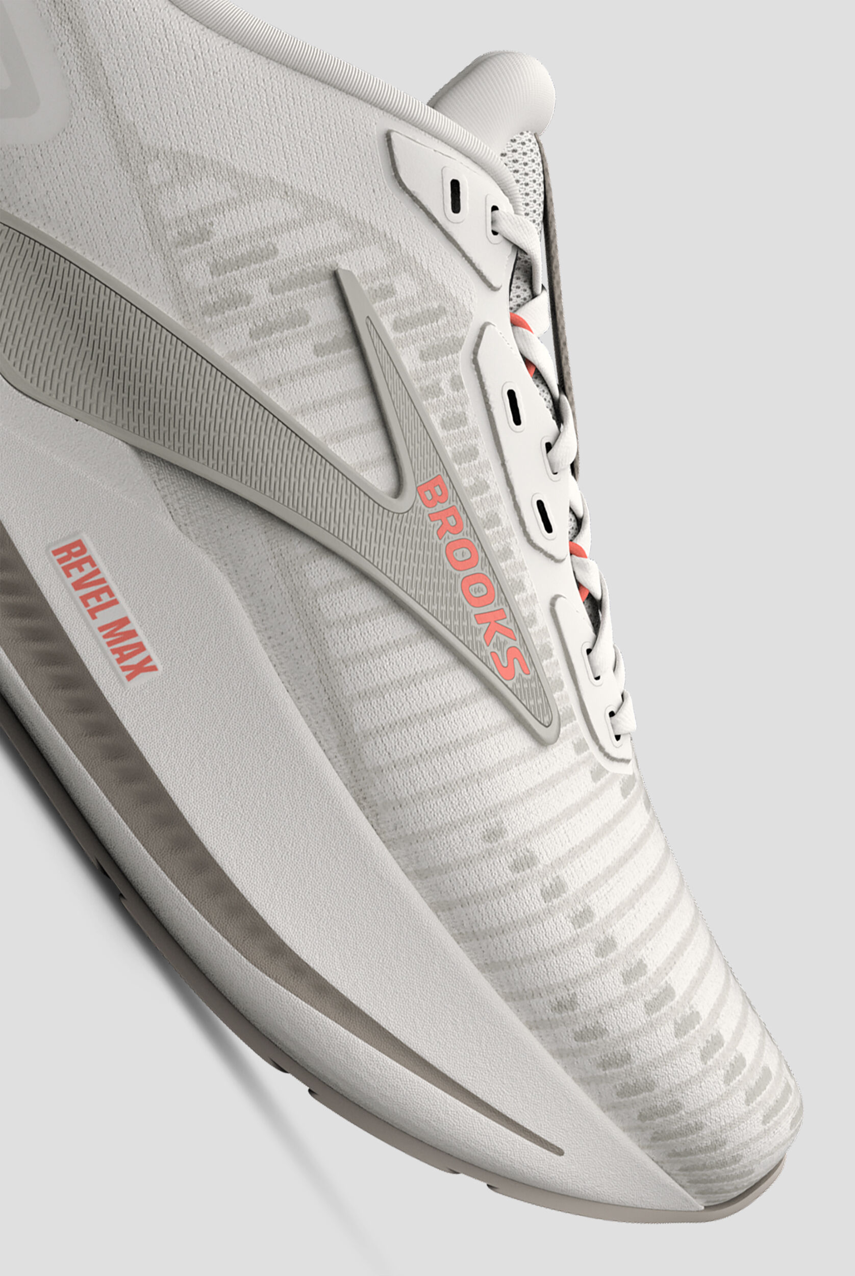 Brooks Women's Revel Max Coconut/Chateau/Peach Athletic Lace Up