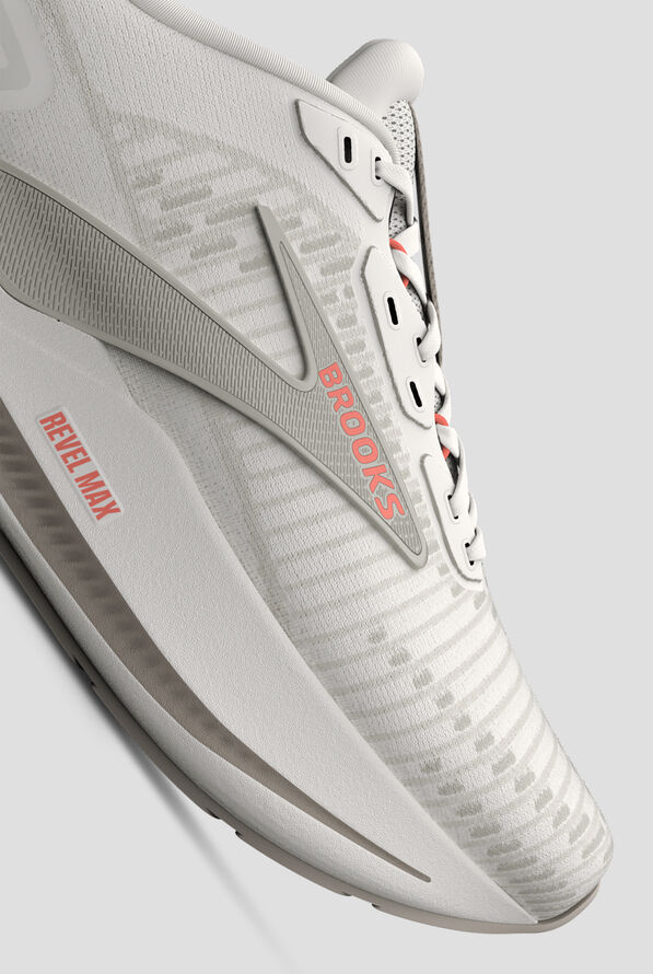 Brooks Women's Revel Max Coconut/Chateau/Peach Athletic Lace Up Shoes - null - 3