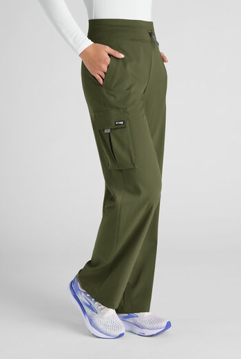 Pantal&oacute;n m&eacute;dico Grey's Anatomy by Barco Emerge Teagan STRETCH de tiro alto con piernas anchas y 6 bolsillos para mujer