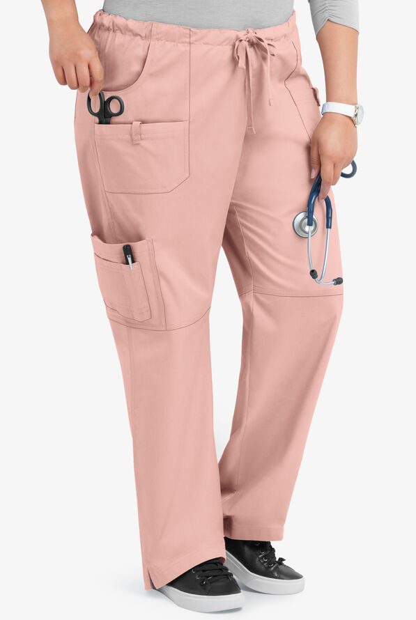 Pantal&oacute;n m&eacute;dico Butter-Soft STRETCH Tall con cord&oacute;n y 10 bolsillos para mujer - Pale Mauve - 4
