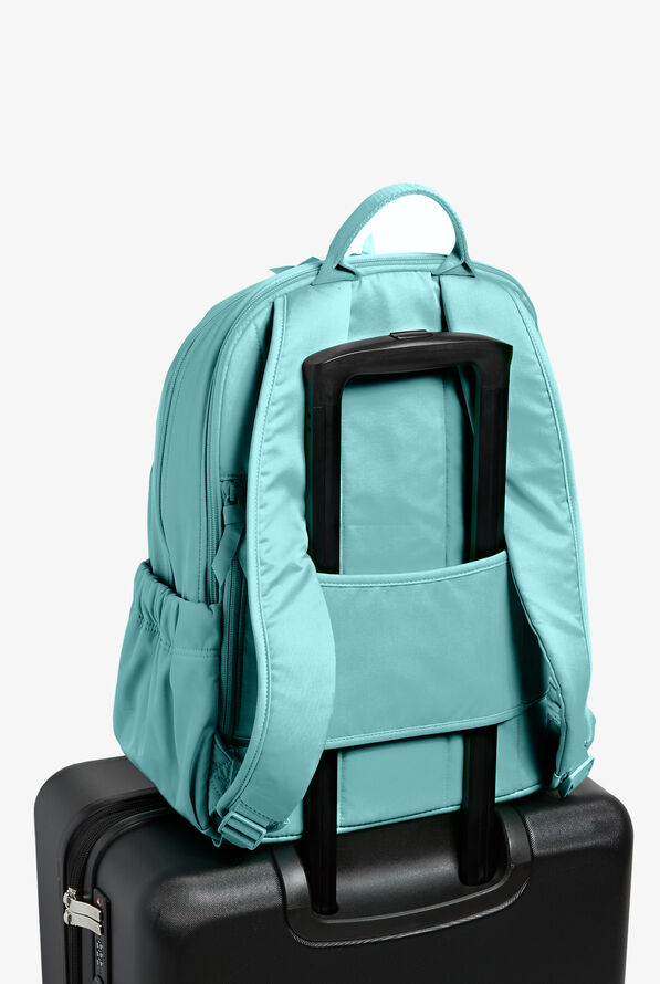 Vera Bradley Turquoise Sky Recycled Cotton Campus Backpack - null - 2