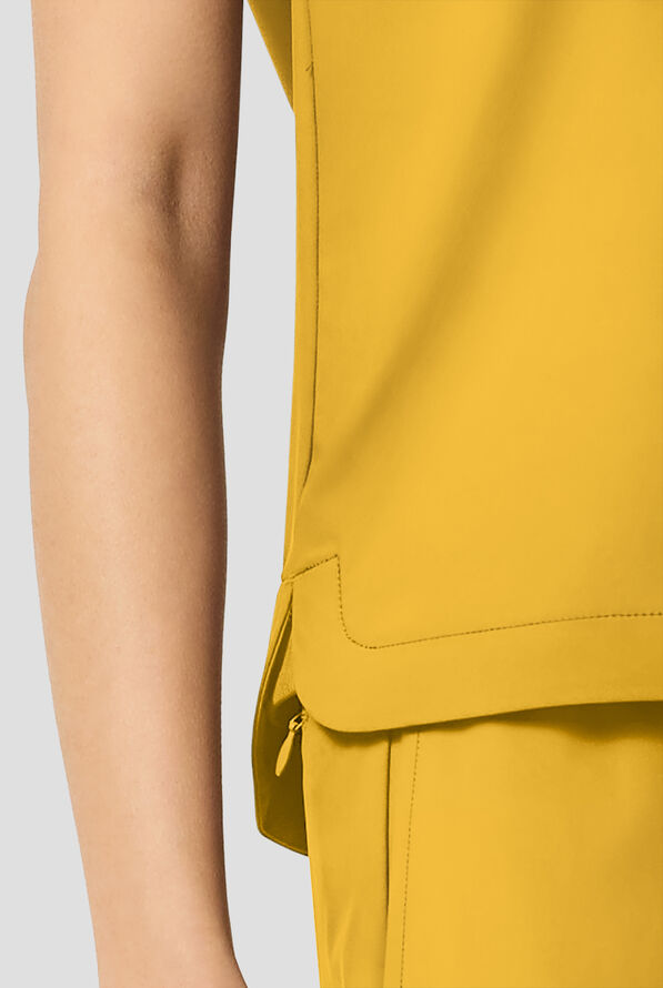 Blusa m&eacute;dica Infinity PURSUIT STRETCH con mangas dolm&aacute;n y 1 bolsillo para mujer - Butterscotch - 3