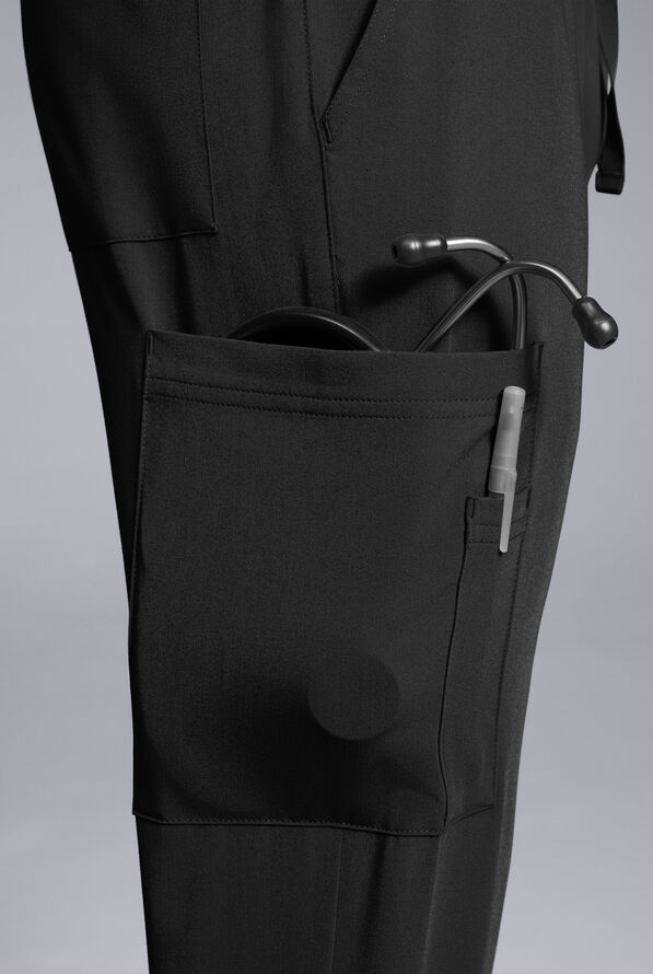 Conjunto de uniforme m&eacute;dico Hypothesis S-R Shift Ready estilo jogger con cuello en V para hombre - Jet Black - 4