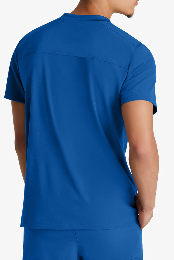 Skechers by Barco Thesis Men's 3-Pocket STRETCH Tuck In V-Neck Scrub Top - Royal - 4