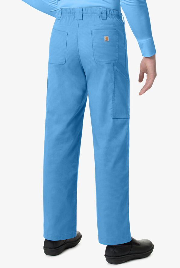 Carhartt Ripstop Rugged-Flex Men's 11-Pocket STRETCH Cargo Scrub Pants - Azure Blue - 2