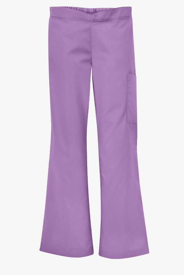 Butter-Soft Core Women's 4-Pocket Front Crossover Waistband Scrub Pants - Tall - Orchid - 4