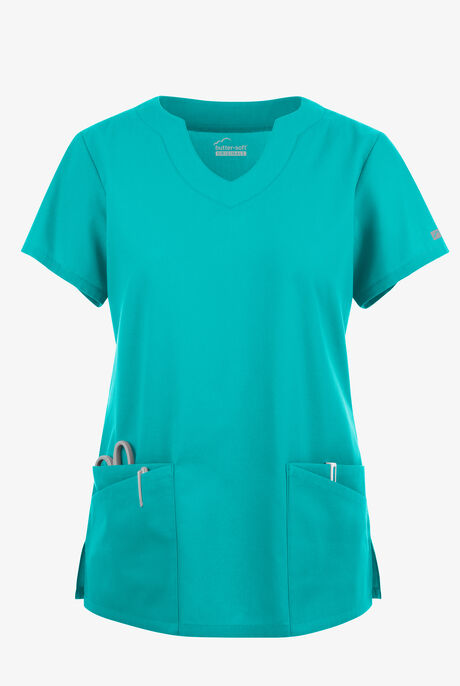 Butter-Soft Originals Women's 6-Pocket Scallop Neck Scrub Top