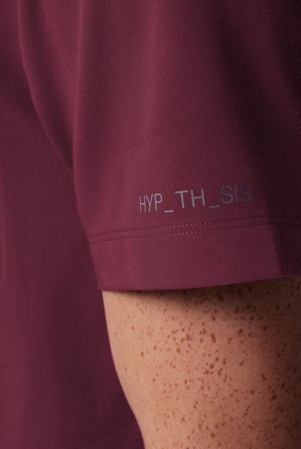 Hypothesis System 3 Men's 3-Pocket V-Neck Scrub Top - Wine - 5