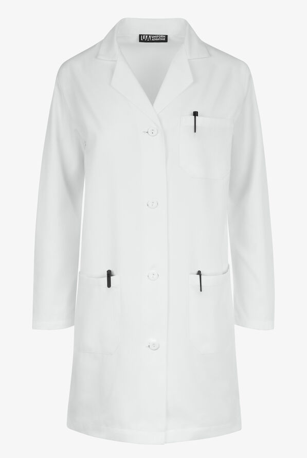UA Women's 3-Pocket 39“ Lab Coat - White - 1
