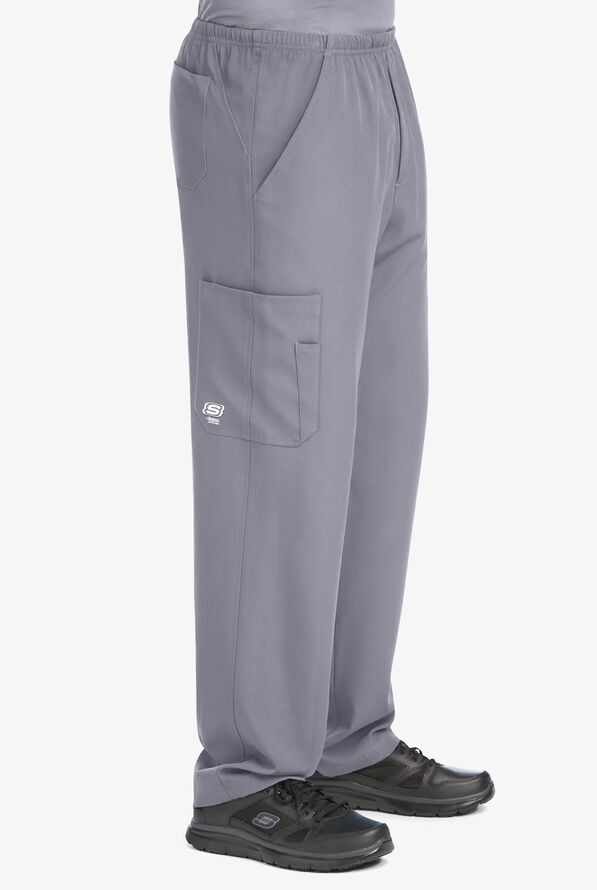 Skechers by Barco Structure Men's 4-Pocket STRETCH Cargo Scrub Pants - Moonstruck - 3