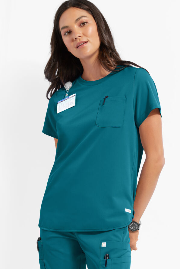 ReSurge by ButterSoft Citrine Women's 1Pocket Tuck In Scrub Top