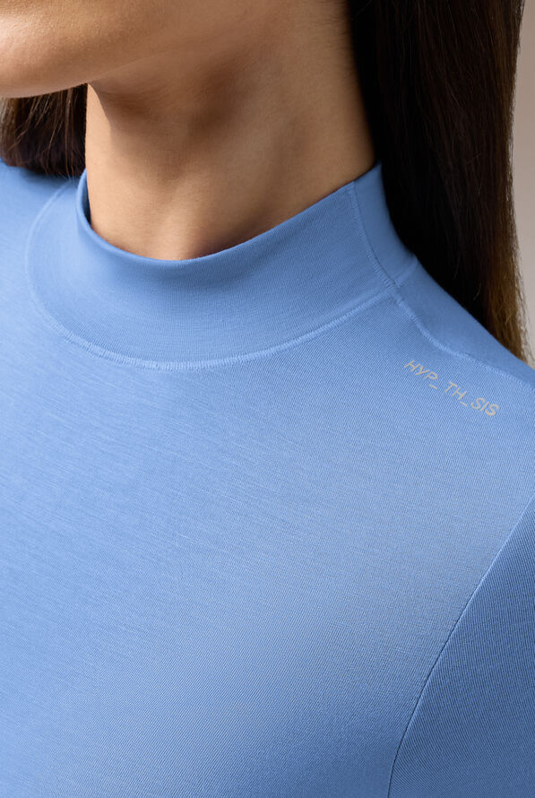 Camiseta médica manga larga Hypothesis Inner K STRETCH de punto tejido con cuello de imitación para mujer - Ceil Blue - 2