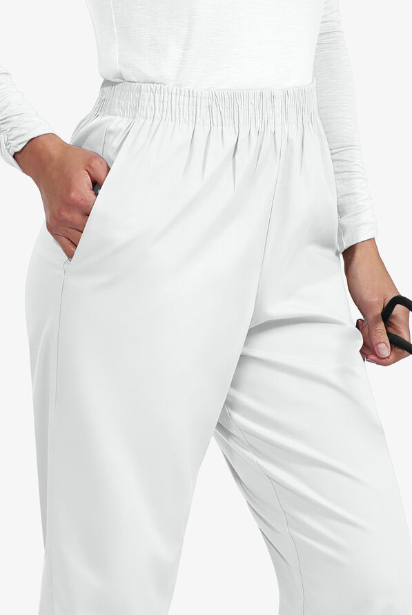 UA Best Buy Scrubs Women's 2-Pocket Elastic Waist Pants - Tall - White - 3