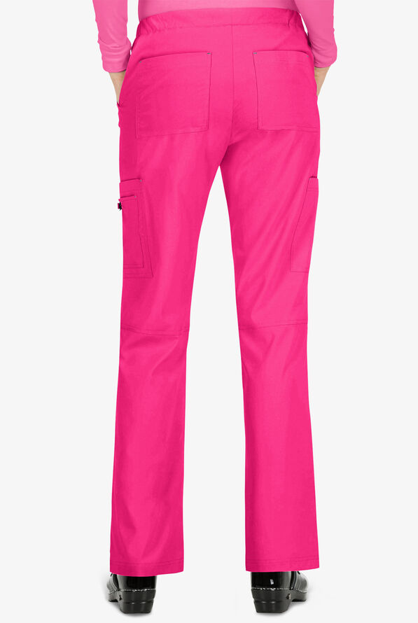 Pantalón médico koi Basics Holly petite estilo cargo con 8 bolsillos para mujer - Flamingo - 2