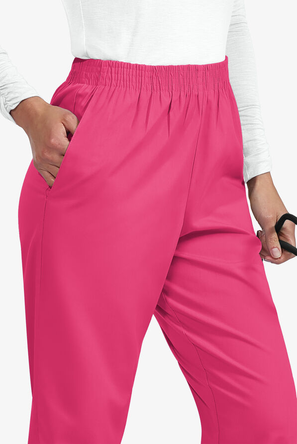 UA Best Buy Scrubs Women's 2-Pocket Elastic Waist Pants - Tall - Fuchsia - 3