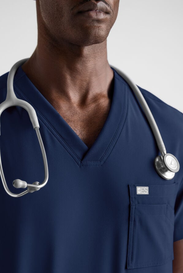 Easy STRETCH Men's Scrub Set - Navy - 4