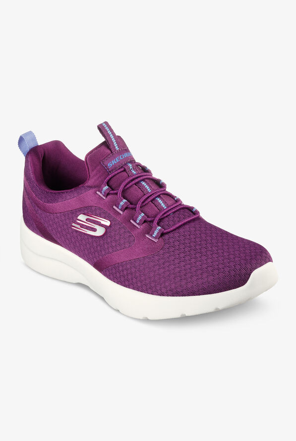 Skechers Sport Women's Dynamight 2.0 Soft Expressions Plum Athletic Slip On Nursing Shoes - null - 5