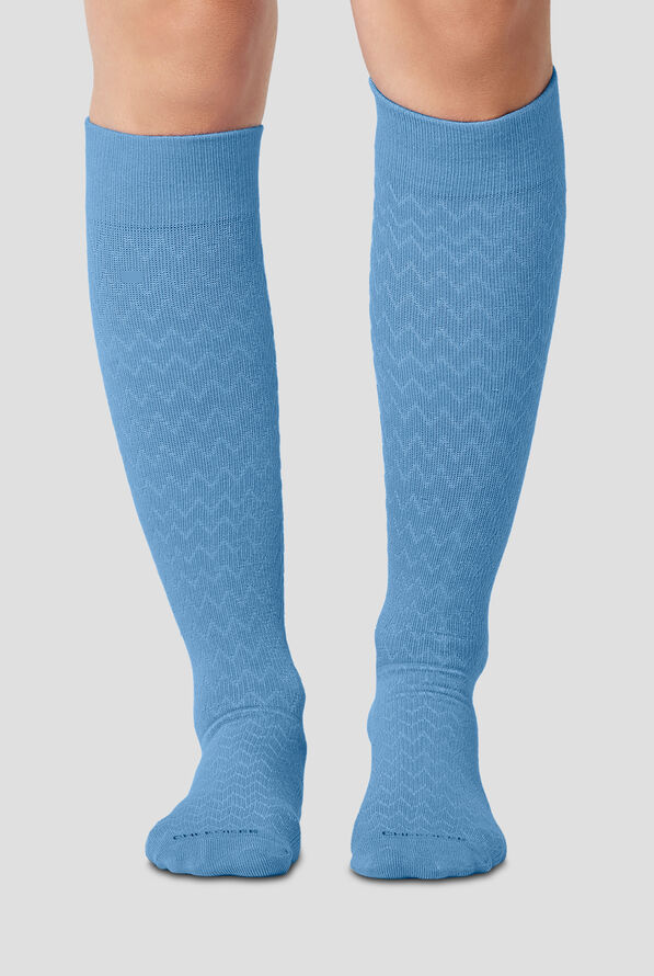 Cherokee True Support Women's 10-15 mmHg Wide Light Compression Socks - Heritage Blue - 3