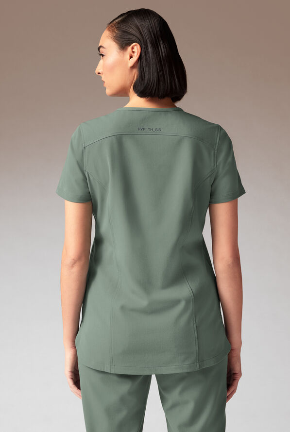 Hypothesis Meta-Base 2 Women&rsquo;s 2-Pocket V-Neck Scrub Top - Mineral - 3