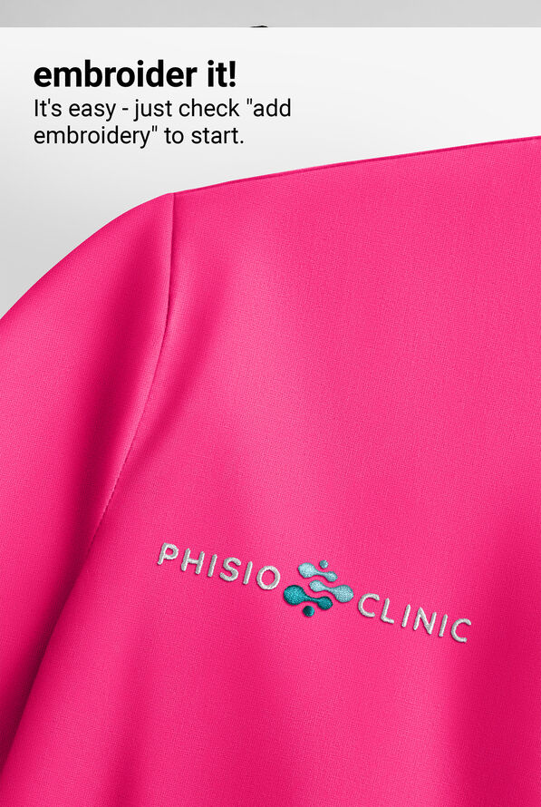 WhisperLite LYRA Women's 2-Pocket STRETCH 3/4" Sleeve Scrub Top - Reactive Pink - 7