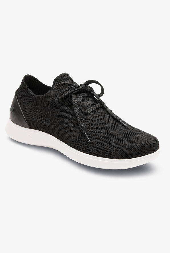 Klogs Women's Hadley Lace Up Nursing Shoes - Black/White - 4