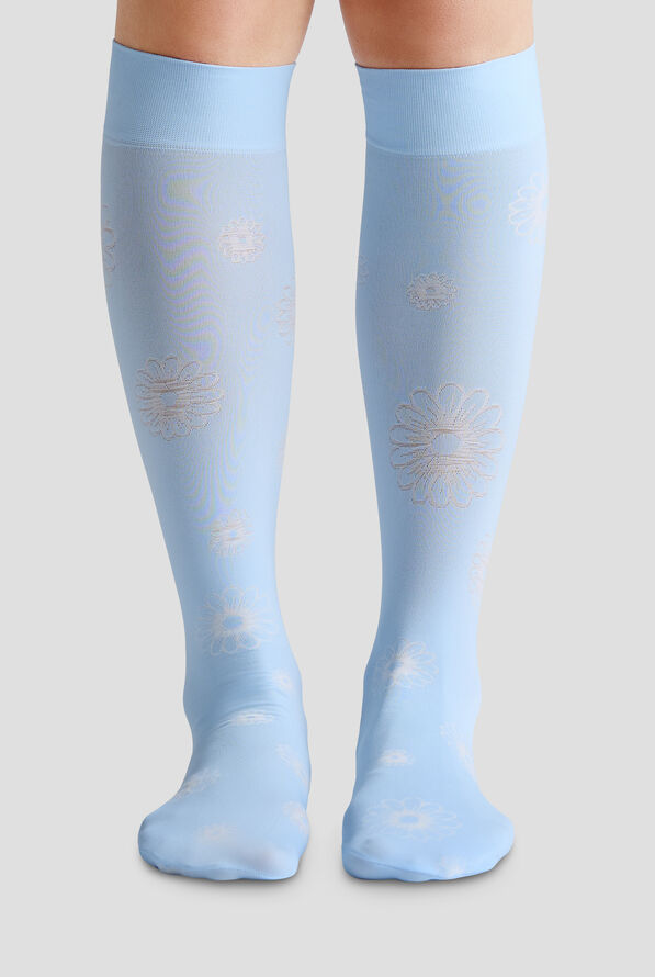 UA Exclusive UA Daisies Women's 11 mmHg Light Compression Socks - Aqua Splash - 1