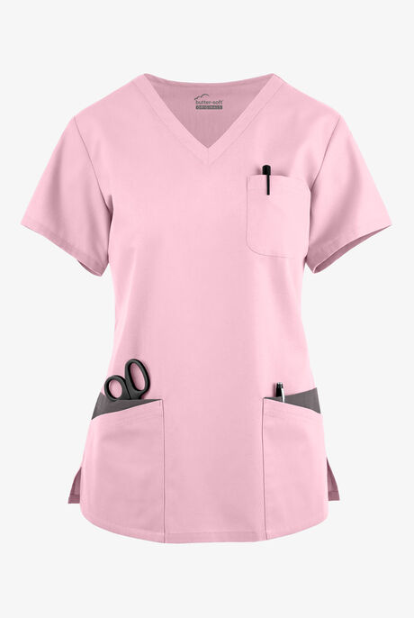 Butter-Soft Originals Women's 7-Pocket Rounded V-Neck Scrub Top