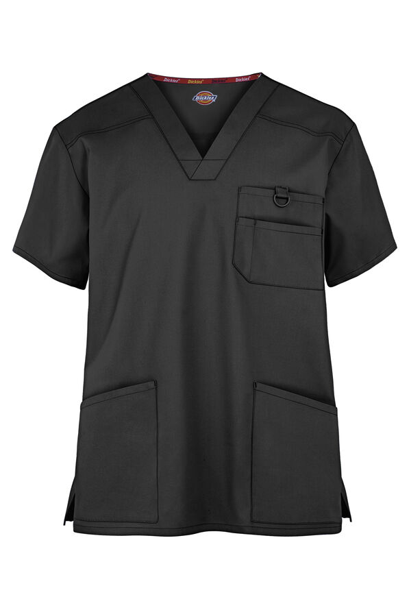 Dickies EDS Signature Men's 5-Pocket V-Neck Scrub Top - Black - 1