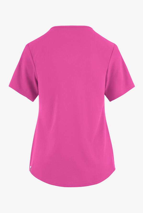 Wink Renew Women's 4-Pocket STRETCH V-Neck Scrub Top - Raspberry - 4