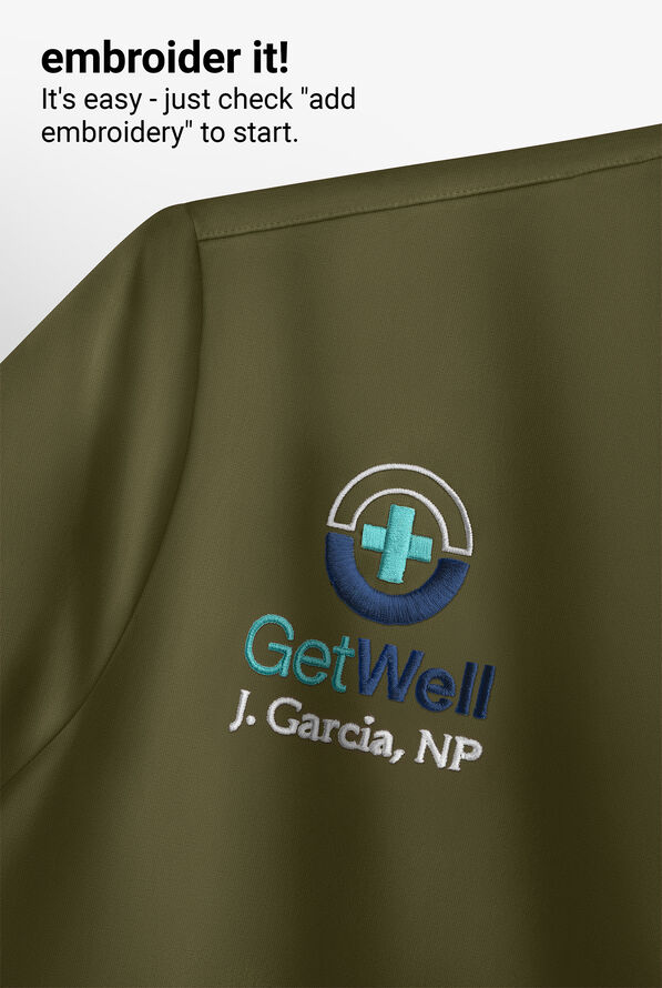 Blusa m&eacute;dica Grey's Anatomy by Barco Evolve STRETCH Sky con cuello con muesca y 2 bolsillos para mujer - Fern - 6