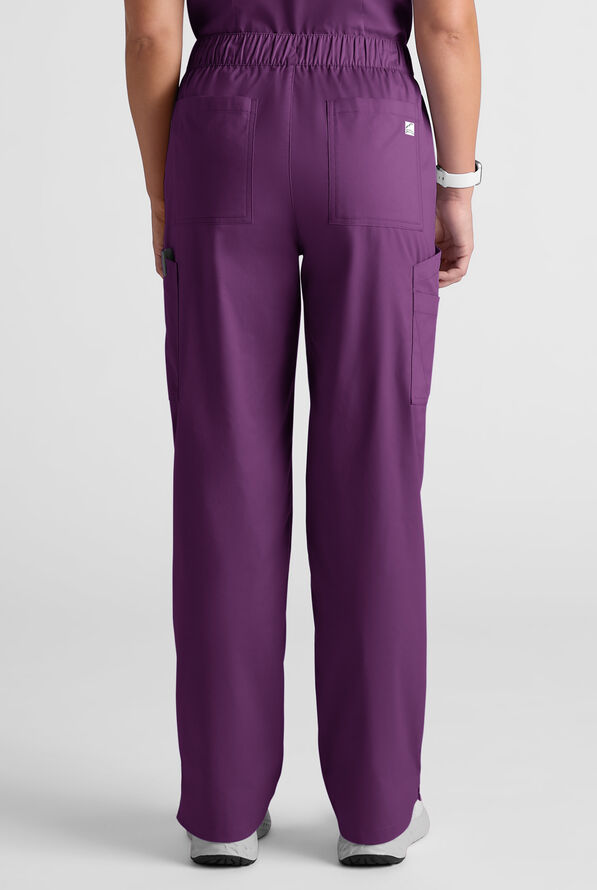 Pantal&oacute;n m&eacute;dico Butter-Soft STRETCH estilo cargo con bragueta y 10 bolsillos para mujer - Eggplant - 5