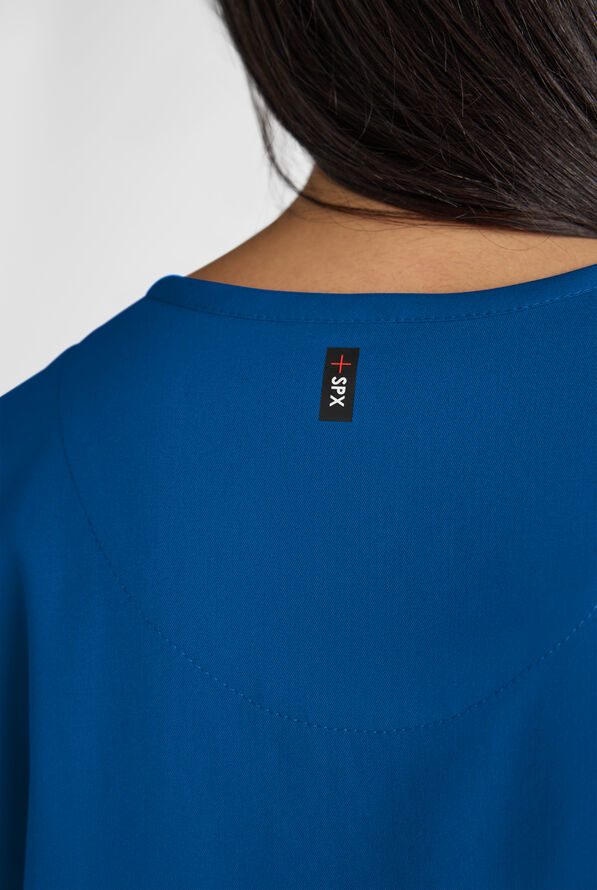 Grey's Anatomy by Barco Emerge Brylyn Women's 2-Pocket STRETCH Dolman Sleeve V-Neck Scrub Top - Royal - 6