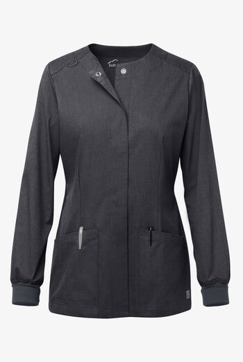 Butter-Soft STRETCH Women's 2-Pocket Long Sleeve Snap Front Scrub Jacket