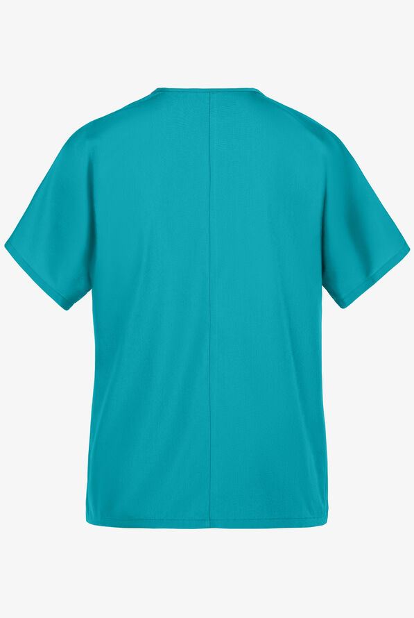 Cherokee Workwear Unisex 1-Pocket V-Neck Scrub Top - Teal Blue - 2