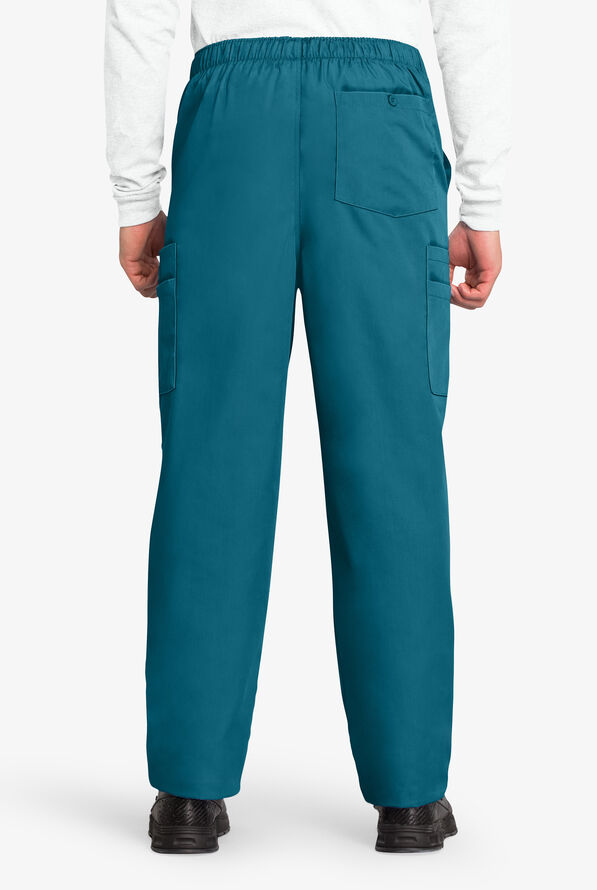 Pantal&oacute;n m&eacute;dico Cherokee Workwear estilo cargo con 5 bolsillos para hombre - Caribbean Blue - 2