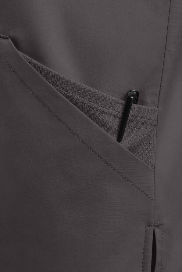 UA Exclusive Cherokee Workwear Professionals Active Women's 4-Pocket STRETCH V-Neck Scrub Top - Pewter - 6