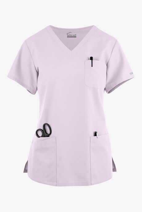 Butter-Soft Originals Women's 7-Pocket Curved V-Neck Scrub Top