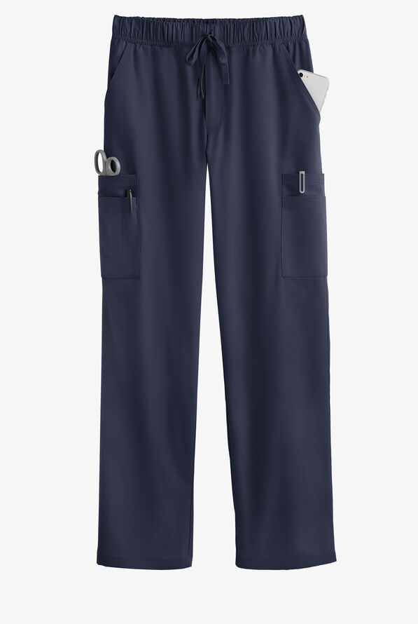 Butter-Soft Originals Men's 9-Pocket Straight Leg Cargo Scrub Pants - Navy - 1