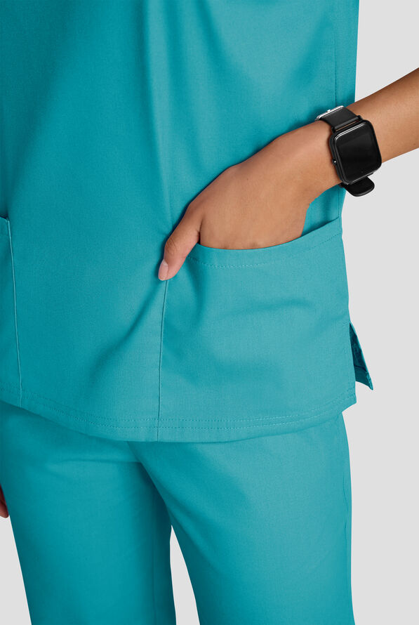 Strictly Scrubs Women's 4-Pocket Scrub Set - Teal - 4