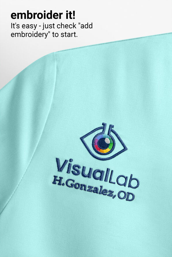 Blusa m&eacute;dica UA Butter-Soft STRETCH estilo cruzado con cuello en V y 3 bolsillos para mujer - Aqua Moon - 7