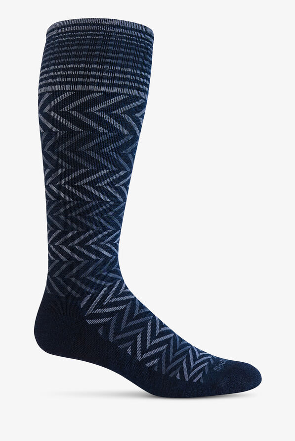 Sockwell Chevron Navy Women's 15-20mmHg Moderate Compression Socks - Navy - 1