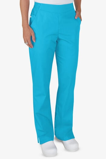 Butter-Soft STRETCH Women's 2-Pocket Flat Front with Back Elastic Scrub Pants