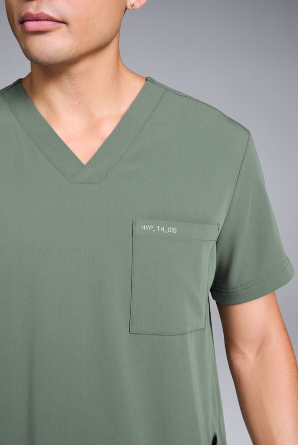 Hypothesis S-R Shift Ready Men's 4-Pocket V-Neck Scrub Top - Mineral - 5