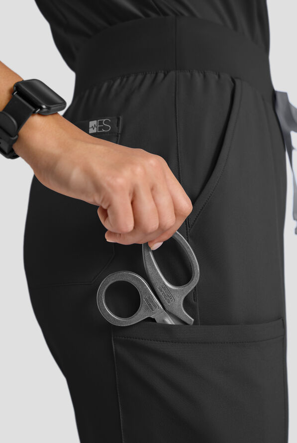 Easy STRETCH Women's Scrub Set - Onyx Black - 11