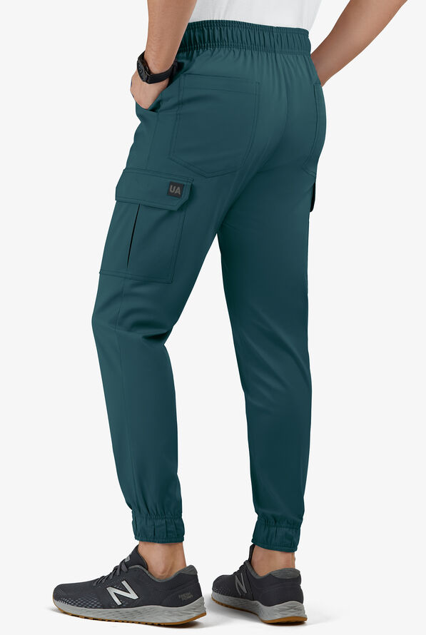 Pantalón médico UA Butter-Soft STRETCH estilo cargo jogger con 7 bolsillos para hombre - Caribbean Blue - 2