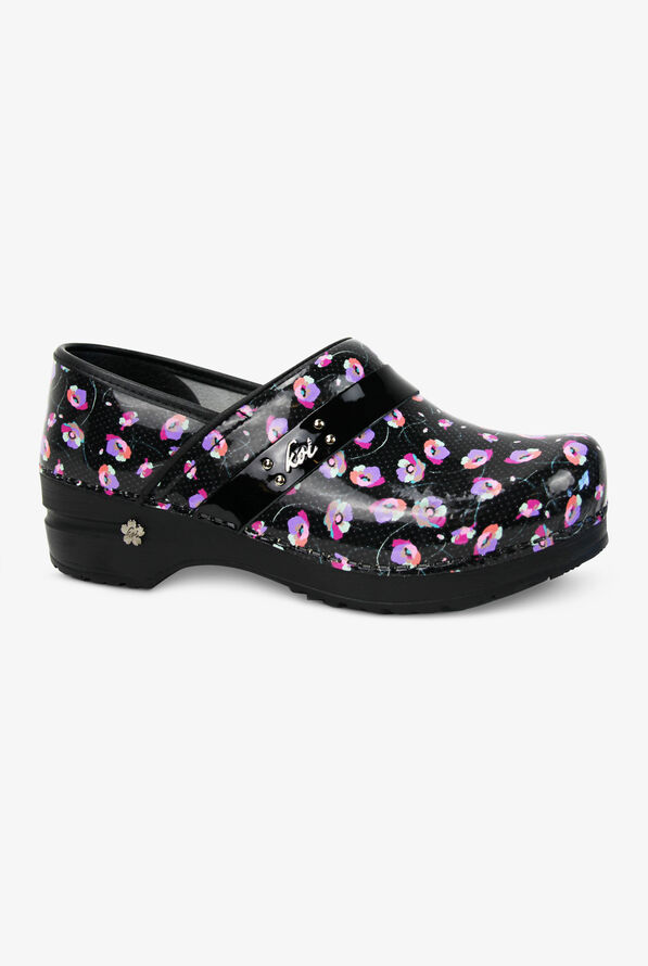 koi by Sanita Women's Dotted Poppies Patent Leather Nursing Clogs