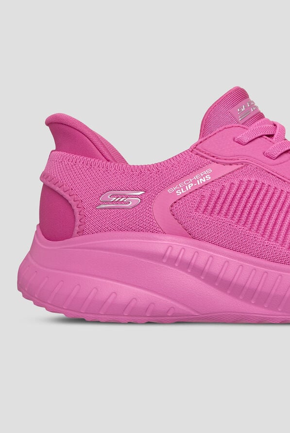 Skechers Bobs Sport Hot Pink Women's Slip-Ins Bungee Mesh Sneaker - null - 4