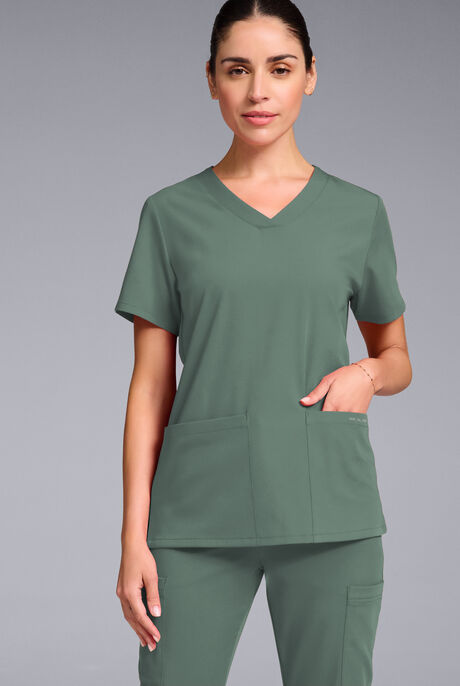 Hypothesis Women's Base 3 Pocket V-Neck Scrub Top