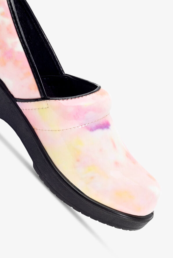 Savvy Women's Brandy Peace Tie Dye Patent Leather Nursing Clogs - null - 3